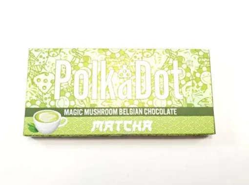 Polkadot Matcha Mushroom Chocolate Bar